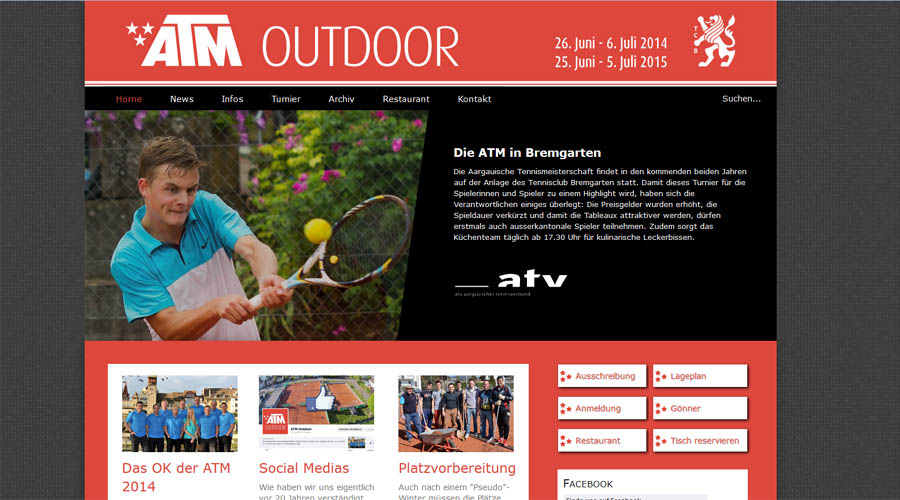 ATM Outdoor - Aargauische Tennismeisterschaft in Bremgarten
