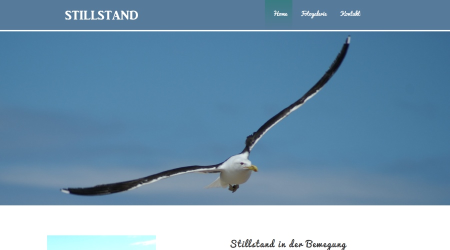 Stillstand - Private Webseite für Fotos